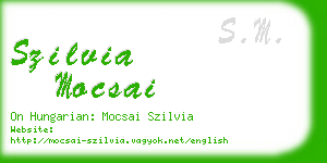 szilvia mocsai business card